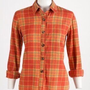 Stylish Red & Yellow Plaid Kids Button Down Shirt
